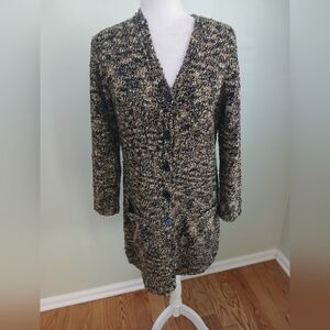 Jones New York Marled Knit Button Front Cardigan